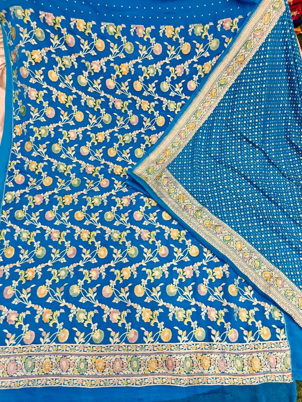 Pure georgette banarsi khadi