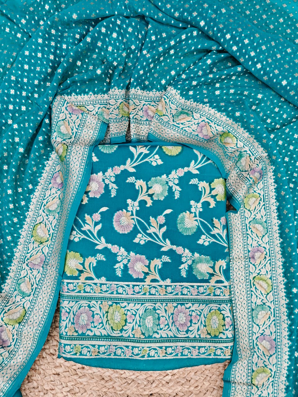 Pure georgette banarsi khadi