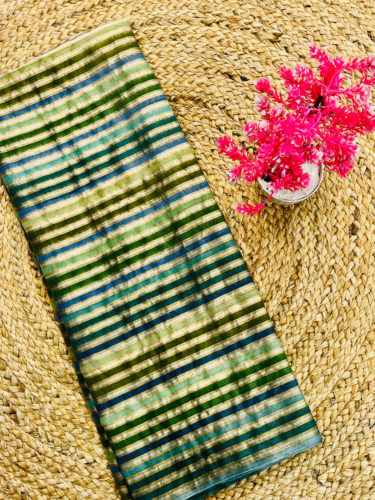 Pure Organza Stripes Dupatta