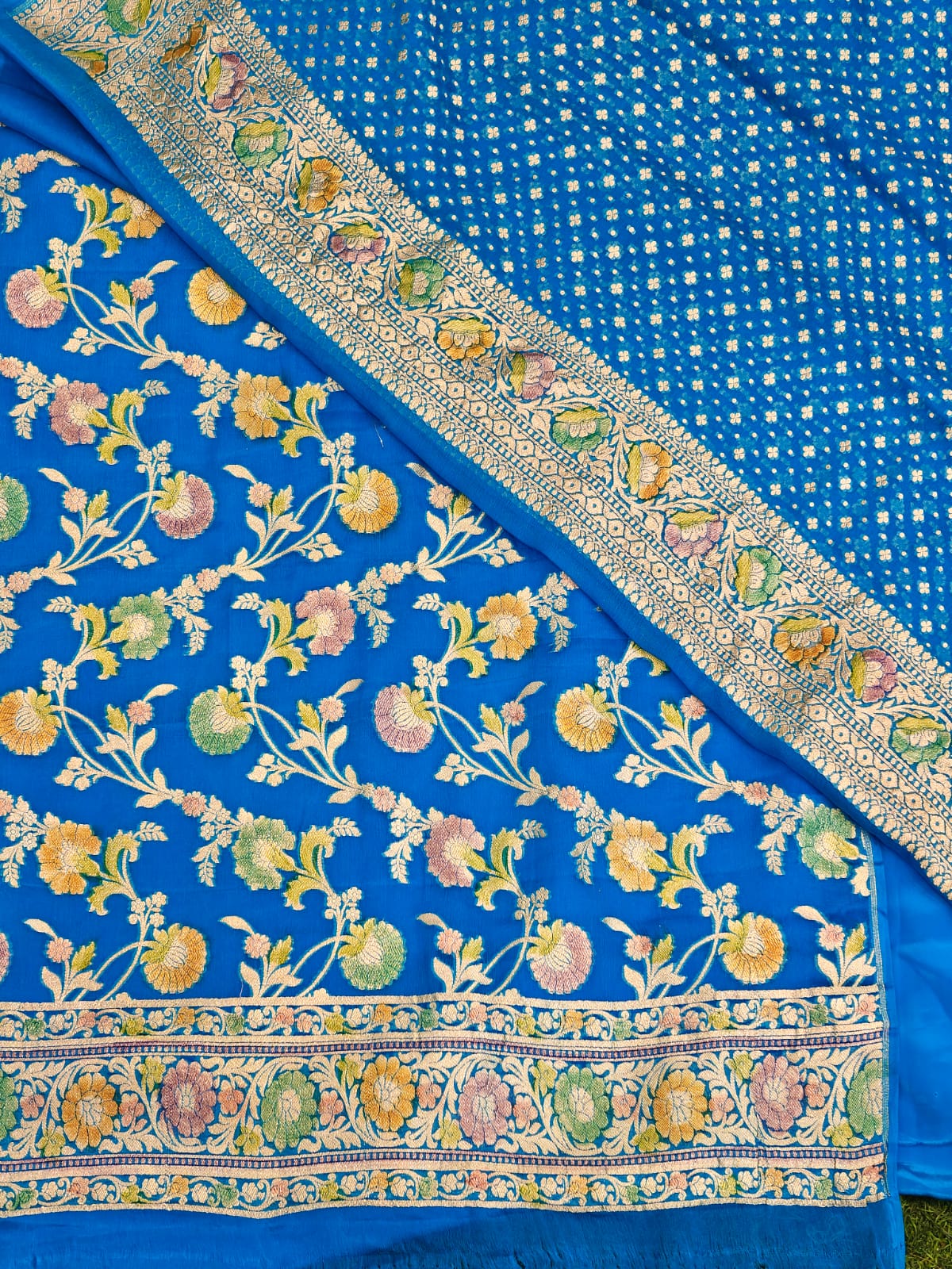 Pure georgette banarsi khadi